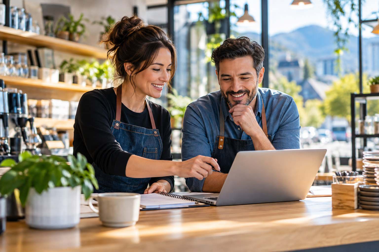 Small business owner reviewing operations in a British Columbia workplace
